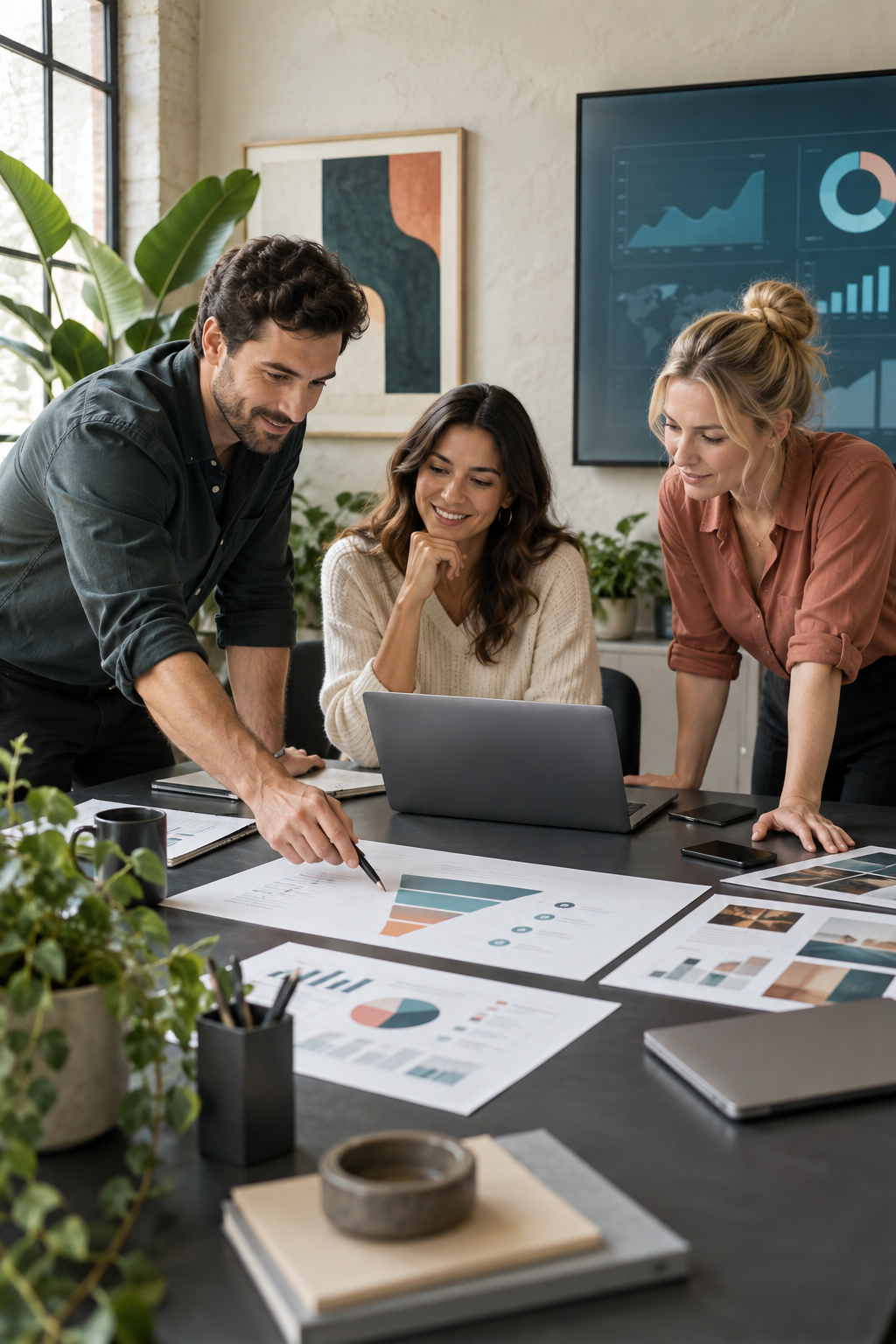Agency team planning a client growth system